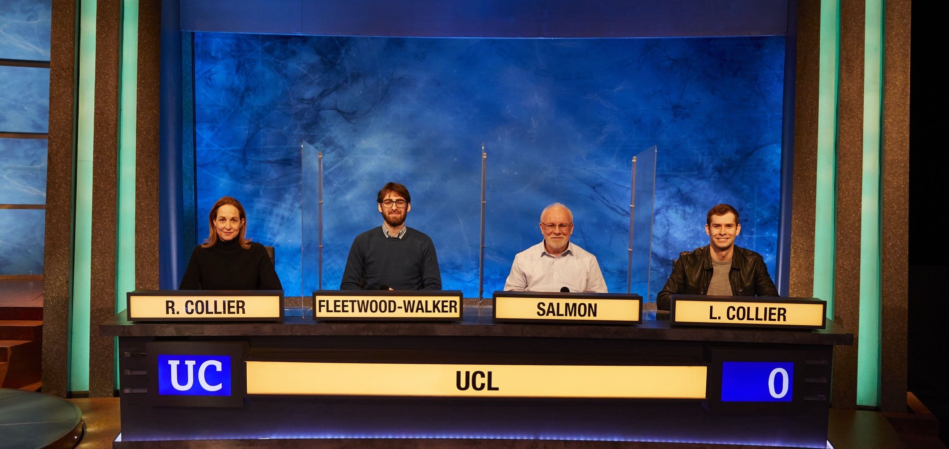 Fingers on buzzers introducing UCL's 2022 University Challenge Team